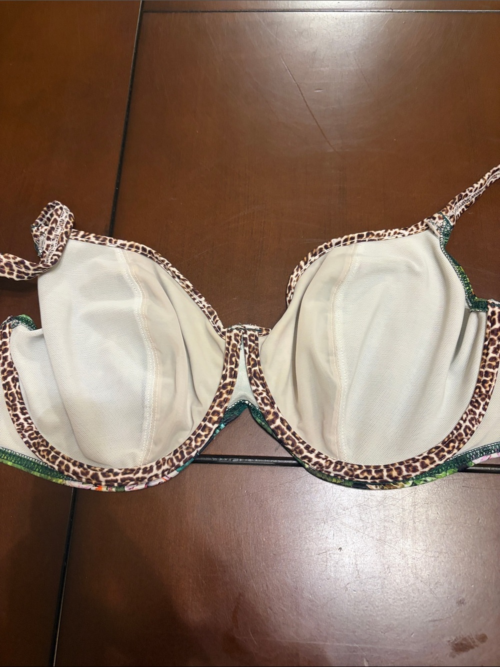 Freya Green Tropical Floral Bikini Set with Pink Accents 3 pieces - Picture 6 of 9